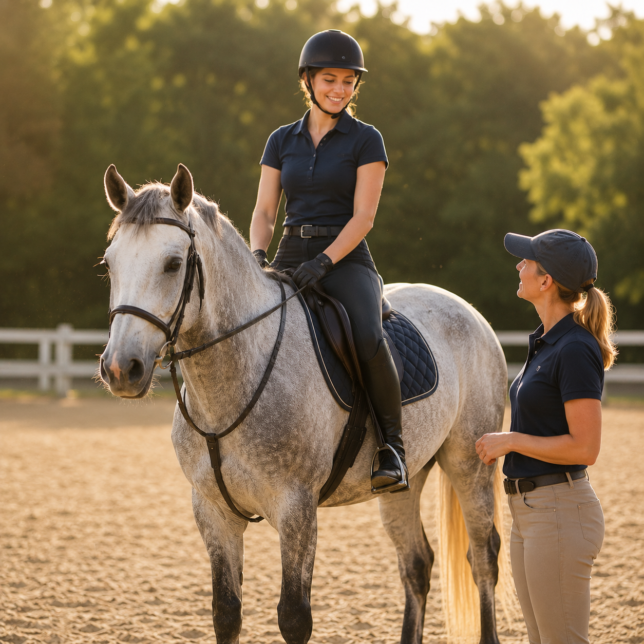 Confident beginner rider