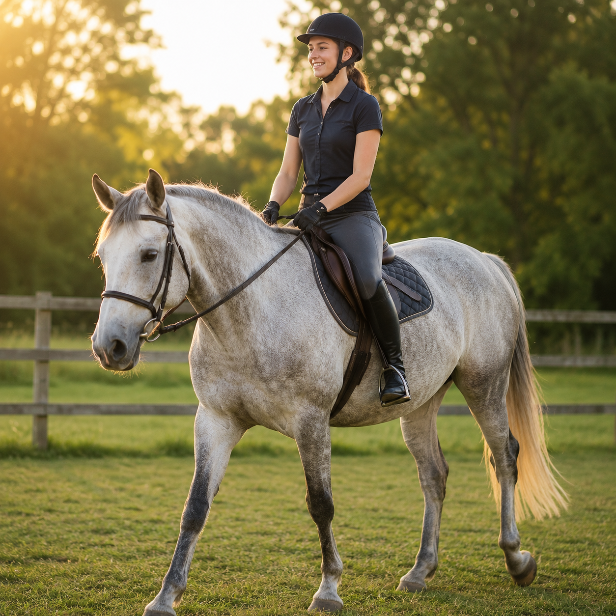 Riding at a walk